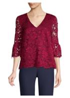 Draper James Lace Bell Sleeve Blouse