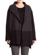 Eileen Fisher, Plus Size Wool Colorblock Vest