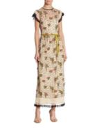 Redvalentino Floral Embroidered Maxi Dress