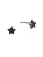 Astley Clarke Black & Black Tiny Diamond Star Stud Earrings