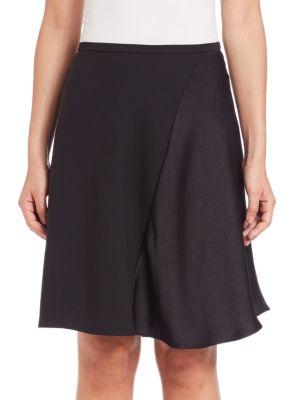 Halston Heritage Mini-flare Crepe Skirt