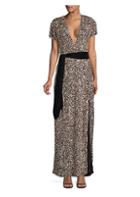 Retrofete Helena Sequined Belted Gown
