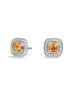 David Yurman Petite Albion Earrings With Citrine And Diamonds