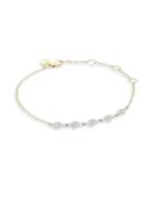 Meira T Two-tone Diamond, 14k Yellow & White Gold Marquise Discs Bracelet