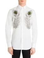 Alexander Mcqueen Feathers Cotton Casual Button-down Shirt