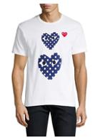Comme Des Garcons Play Double Polka-dot Heart Tee