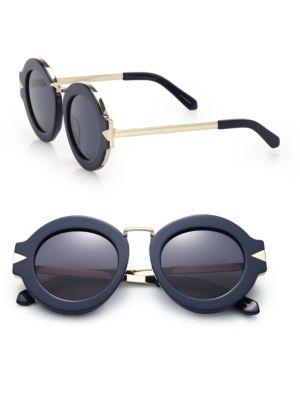 Karen Walker Maze 47mm Round Sunglasses