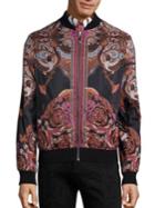 Versace Collection Bold Ethnic Graphic Reversible Bomber Jacket
