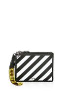 Off-white Diag Flat Leather Pouch