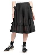 Simone Rocha Pleated Georgette A-line Skirt