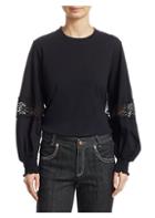 See By Chloe Lace-inset Long-sleeve Tee