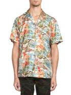 Off-white Hawaiin Print Silk Button-down Shirt