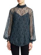 See By Chloe Floral Mesh Lace Blouse