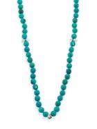 Nest Long Turquoise Spiked Beaded Necklace
