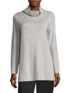 Eileen Fisher Cotton-blend Funnel Tunic