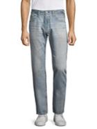 Ag Faded Cotton Slim Straight Jeans