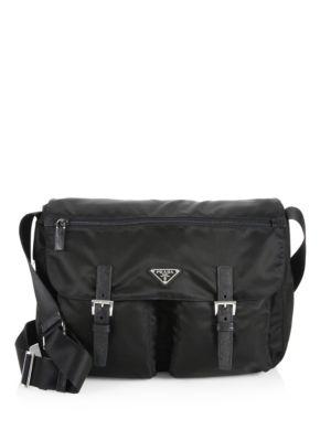 Prada Nylon & Saffiano Leather Messenger Bag