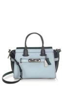 Coach Two-tone Leather Satchel