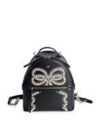 Fendi Embroidered Mini Leather Backpack
