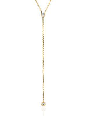 Ef Collection Diamond Lariat Necklace