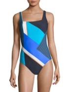 Gottex Swim Maritime One-piece Squareneck Swimsuit