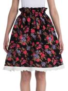Msgm Floral Printed Skirt