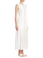 Mother Of Pearl Rona Tweed & Pleated Maxi Dress
