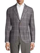 Eleventy Tailored-fit Handmade Linen, Wool & Silk Sportcoat
