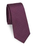 Kiton Mini Floral Print Silk Tie