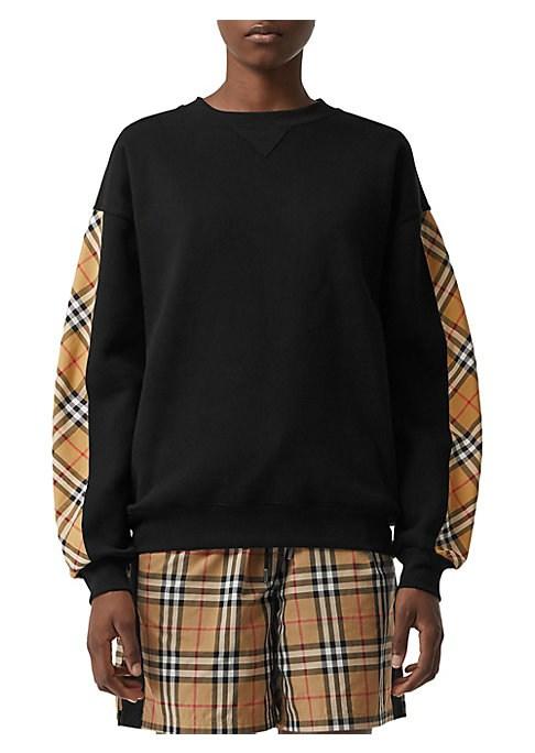 Burberry Bronx Check-sleeve Sweatshirt