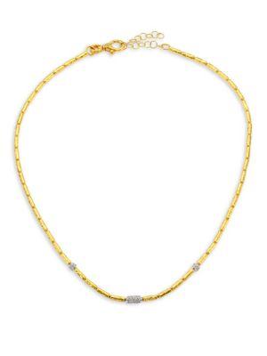 Gurhan 24k Gold & Diamond Vertigo Bead Necklace