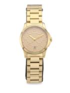 Gucci G-timeless New Diamante Small Stainless Steel Bracelet Watch