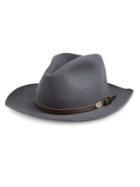 Barbisio Fedora Asfalto Rabbit Fur Felt Panama Hat