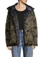Kendall + Kylie Reversible Camo Puffer Jacket