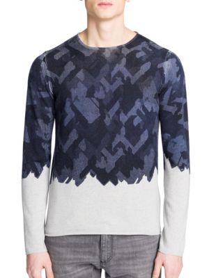 Emporio Armani Ombre-effect Virgin Wool Sweater