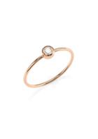 Ginette Ny Lonely Diamond 14k Rose Gold Ring