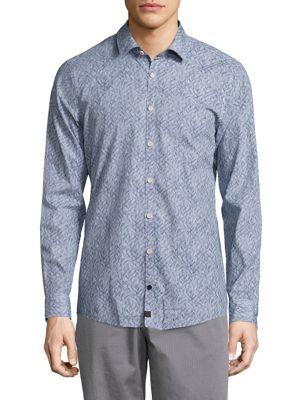 Strellson Casual Slim-fit Point-collar Cotton Shirt