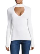 360 Cashmere Evelina Long-sleeve Choker Top