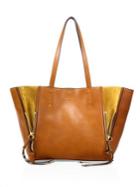 Chloe Milo Leather & Suede Tote
