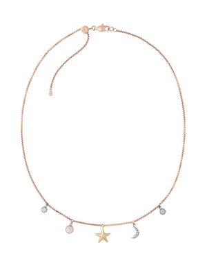 Michael Kors Celestial Crystal Charms Choker Necklace