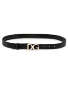 Dolce & Gabbana Polished Logo Leather Belt