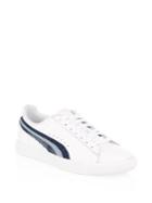 Puma Clyde Denim Leather Sneakers