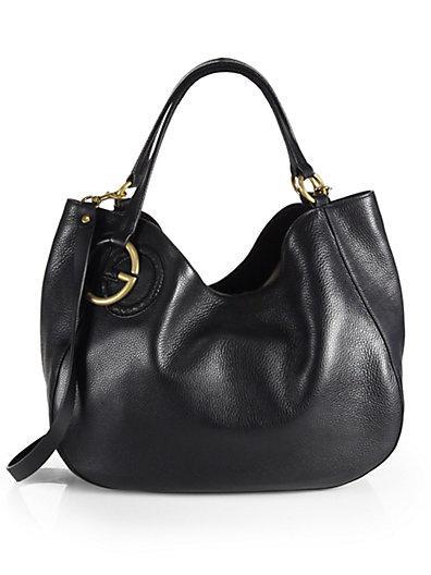 Gucci Twill Leather Medium Shoulder Bag