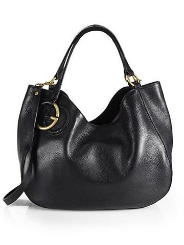 Gucci Twill Leather Medium Shoulder Bag
