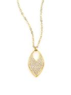 Ila Ahdra Tad Pave Diamond & 14k Yellow Gold Pendant Necklace