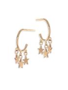 Zoe Chicco Tiny Stars 14k Yellow Gold Hoop Earrings
