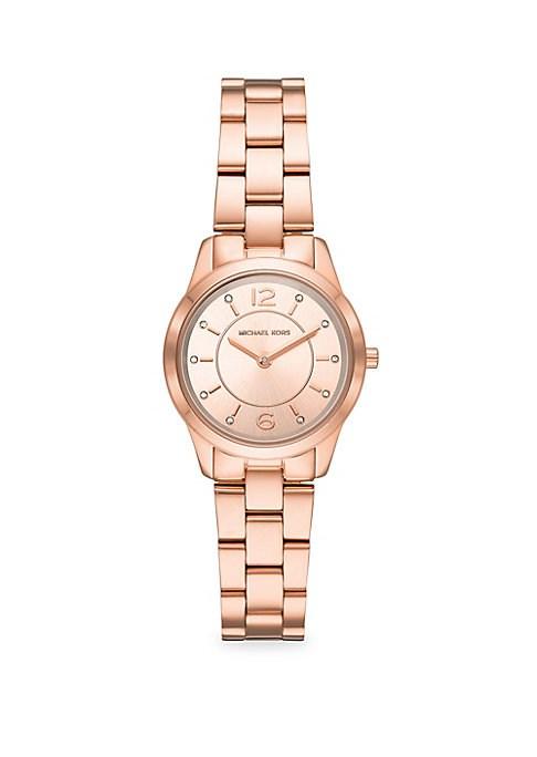 Michael Kors Runway Crystal Marker Rose Goldtone Stainless Steel Watch