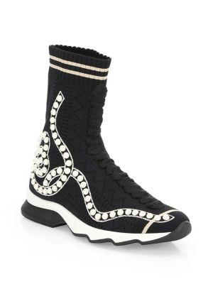 Fendi Rockoko Faux-pearl Sneakers