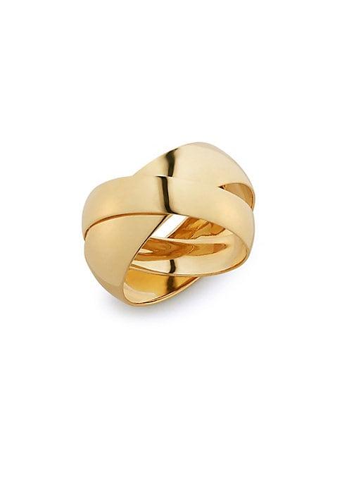 Lana Jewelry Curve Double Interlocking Ring
