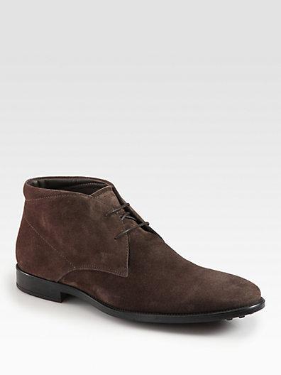 Tod's Suede Lace-up Ankle Boots